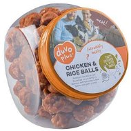 DUVO+ Meat! Kuracie a ryžové guľôčky v dóze 1 kg 111 ks - Maškrty pre psov
