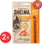 Shelma bezobilné masové tyčinky s drůbežím a kurkumou 2 × 15 g - Pamlsky pro kočky
