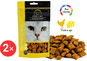 Fine Cat Plněné polštářky kuřecí se sýrem 2 × 80 g - Pamlsky pro kočky