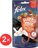 Felix Party Mix Mixed Grill 2× 60 g - Maškrty pre mačky