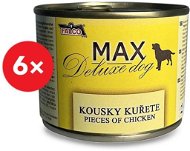 MAX kúsky kurčaťa 6× 200  g - Konzerva pre psov