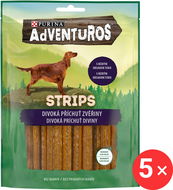 Adventuros strips zvěřina 5 × 90 g - Pamlsky pro psy