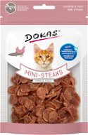 Dokas - Kura a treska mini stejky pre mačky 25 g - Maškrty pre mačky