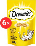Dreamies maškrty syrové pre mačky 6× 60 g - Maškrty pre mačky