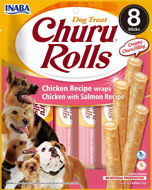 Inaba Churu Dog Rolls kuracie s lososom wraps 8× 12 g - Maškrty pre psov