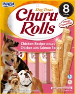 Inaba Churu Dog Rolls kuřecí s lososem wraps 8 × 12 g - Dog Treats
