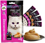 Fine Cat Exclusive krémová desiata pre mačky kačka & kura 4× 15 g - Maškrty pre mačky