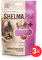 Shelma Beauty bezobilné polštářky, kuře, losos 3 × 60 g - Pamlsky pro kočky