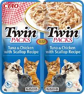 Ciao Churu Cat Twin Packs Tuniak, kura a hrebenatka vo vývare 2× 40 g - Maškrty pre mačky