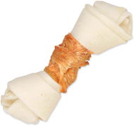 Trixie Pochoutka DentaFun buvolí kůže obalená kuřecím kost 11 cm 70 g 2 ks - Pamlsky pro psy