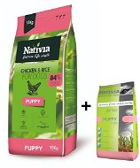 Nativia Puppy – Chicken & Rice 15 kg + 3 kg zadarmo - Granule pre šteniatka