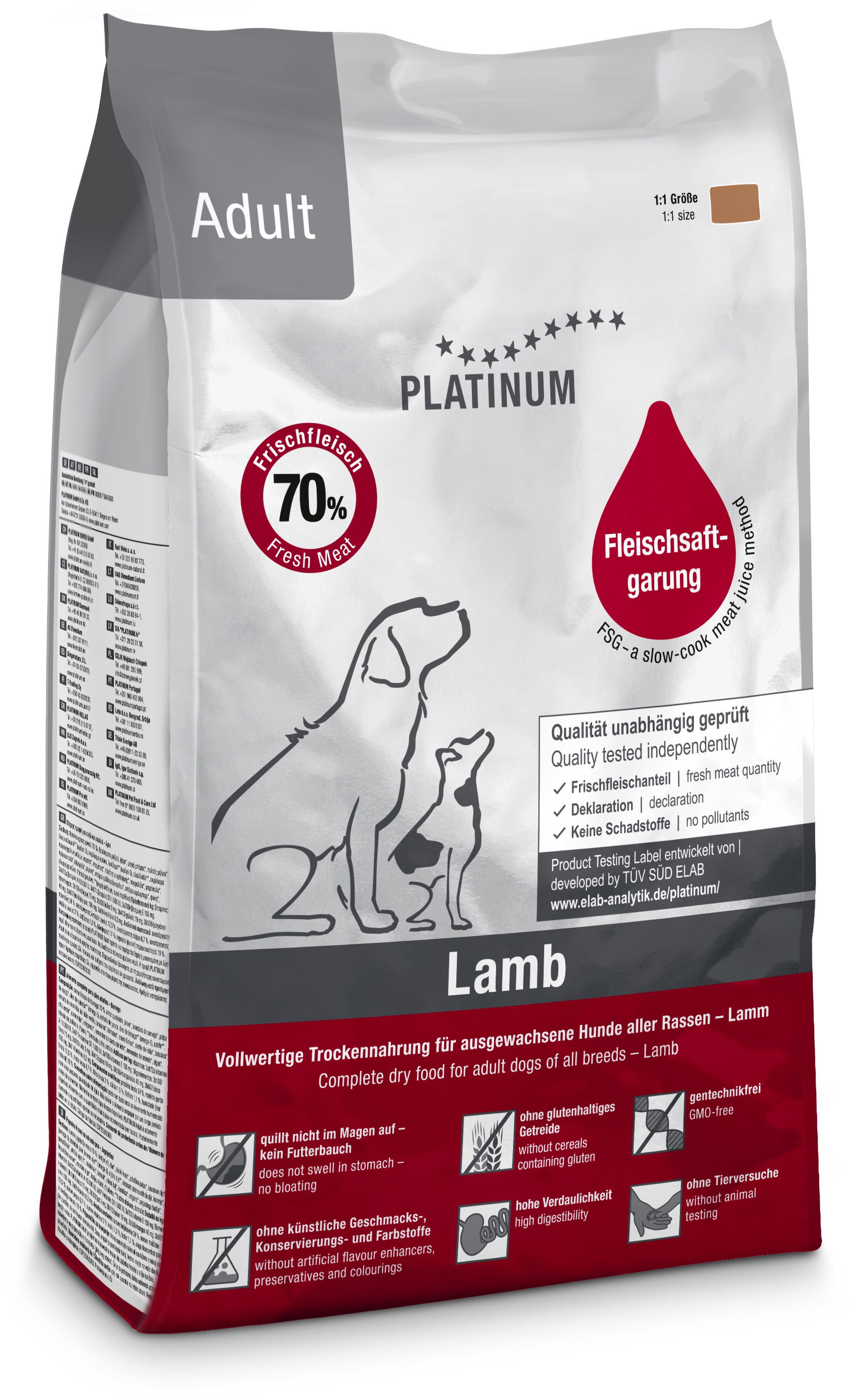 Platinum Natural Lamb With Rice 1.5kg from 11.90 € - Dog Kibble