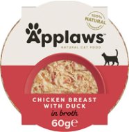 Cat Food in Tray Applaws Bowl Cat Pot Chicken Breast and Duck 60g - Vanička pro kočky