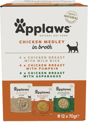 Applaws kapsičky multipack Kuřecí výběr ve vývaru 12 × 70 g - Kapsička pro kočky - Hlavní obrázek