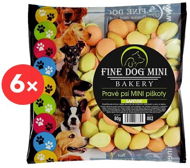 Fine Dog Bakery Mini Sponge Cookies for Small Dog Breeds 6 × 80g Coloured - Dog Biscuits