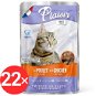 Plaisir Cat kapsička, kuracie + pečienka, 22× 100 g - Kapsička pre mačky