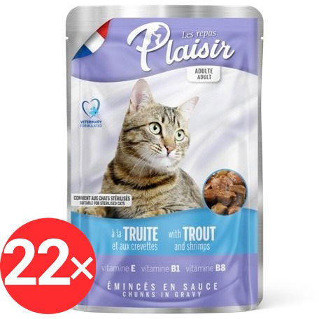 Plaisir Cat Pouch Trout Shrimp 22 100g Cat Food Pouch alza.sk