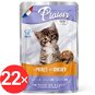 Plaisir Cat kapsička kitten kuracie v omáčke 22× 100 g - Kapsička pre mačky