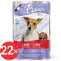 Plaisir Dog Pouches Beef  with Vegetables 22 × 100g - Dog Food Pouch