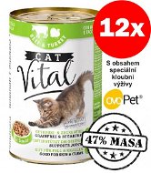 Konzerva Cat Vital 47 % mäsa hovädzie + morčacie 12× 415 g - Konzerva pre mačky