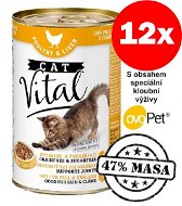Konzerva Cat Vital 47 % mäsa hydinová + pečeň 12× 415 g - Konzerva pre mačky