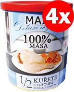 MAX Deluxe 1/2 Chicken with Salmon 800g, 4 pcs - Canned Dog Food