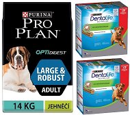 Pro Plan Large Adult Robust Optidigest Lamb 14 kg + Dentalife Large Multipack 12 × 106 g - Dog Kibble
