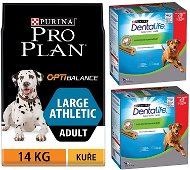 Pro Plan Large Adult Athletic Optibalance chicken 14 kg + Dentalife Large Multipack 12 × 106 g - Dog Kibble
