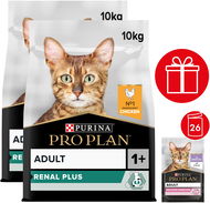 Pro Plan Cat Renal Plus s kuřetem 2 × 10 kg + Pro Plan Cat Delicate Digestion s krůtou 26 × 85 g - Granule pro kočky