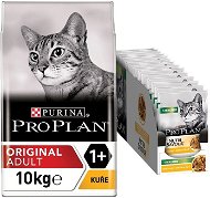 Pro Plan Cat Adult kura 10 kg + Pro Plan Cat Sterilised Kura kapsička 26× 85 g - Granule pre mačky