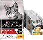Pro Plan Cat Adult kura 10 kg + Pro Plan Cat Sterilised Kura kapsička 26× 85 g - Granule pre mačky