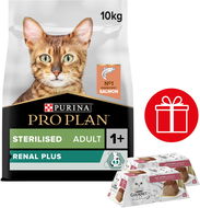 Pro Plan Cat Sterilised Renal Plus s lososem 10 kg + Gourmet Revelations kuře 8 × 57 g  - Granule pro kočky