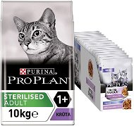Pro Plan Cat Sterilised morka 10 kg + Pro Plan Cat Delicate Morka kapsička 26× 85 g - Granule pre mačky