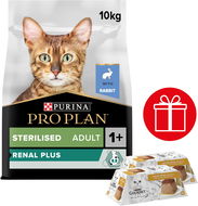 Pro Plan Cat Sterilised Renal Plus s králíkem 10 kg + Gourmet Revelations kuře 8 × 57 g  - Granule pro kočky