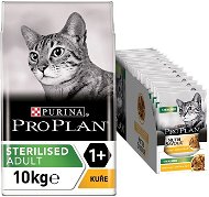 Pro Plan Cat Sterilised kura 10 kg + Pro Plan Cat Sterilised Kura kapsička 26× 85 g - Granule pre mačky
