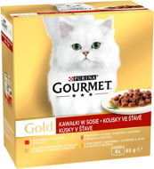 Gourmet Gold 12 (8 × 85g) - Pieces in Gravy - Canned Food for Cats