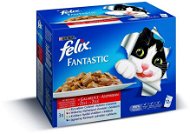Felix fantastic 6 (12× 100 g) – kura/hovädzie/zajac/jahňacina - Kapsička pre mačky