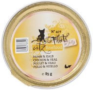 Catz finefood FIllets – kuracie a teľacie mäso 85 g - Kapsička pre mačky