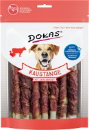 Maškrty pre psov Dokas – Tyčinky z hovädzej k. obalené kačacinou 200 g - Pamlsky pro psy