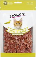 Dokas – Kačka a treska mini steaky pre mačky 40 g - Maškrty pre mačky