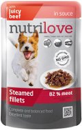 Nutrilove Stewed Beef Fillet in Sauce, 85g - Dog Food Pouch