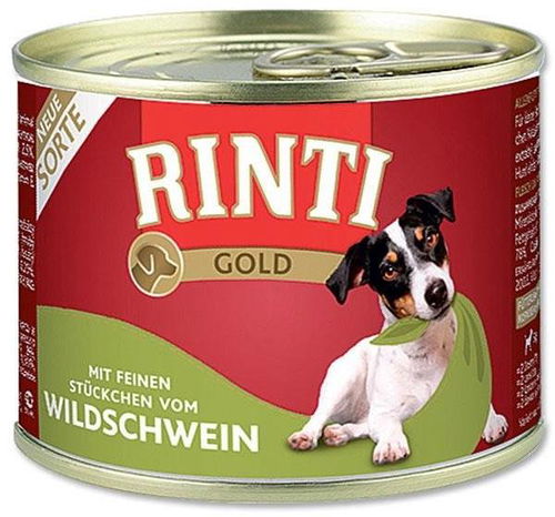 Rinti Gold konzerva divočák kousky 185 g - Konzerva pro psy - Hlavní obrázek