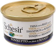 SCHESIR Konzerva tuniak + hovädzie + ryža v želé 85 g - Konzerva pre mačky