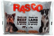 RASCO Kapsička Rasco Dog s kuracím a hovädzím/s jahňacím a kuracím 4× 100 g - Kapsička pre psov