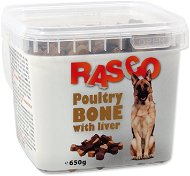 RASCO Pochoutka Rasco kost drůbeží s játry 2,5cm 650g - Pamlsky pro psy