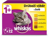 WHISKAS – Kapsička, hydinový výber v želé pre dospelé mačky, 12× 100 g - Kapsička pre mačky