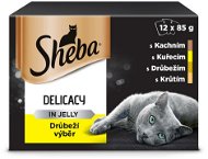 SHEBA Hydinový výber v želé 12× 85 g - Kapsička pre mačky