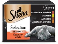 SHEBA Šťavnatý výber 12× 85 g - Kapsička pre mačky