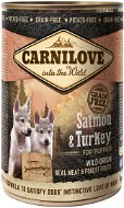 Canned Dog Food Carnilove Wild Meat Salmon & Turkey for Puppies 400g - Konzerva pro psy