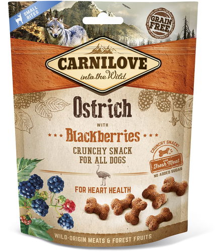 Carnilove Dog Crunchy Snack Ostrich with Blackberries with Fresh Meat 200 g - Pamlsky pro psy - Hlavní obrázek